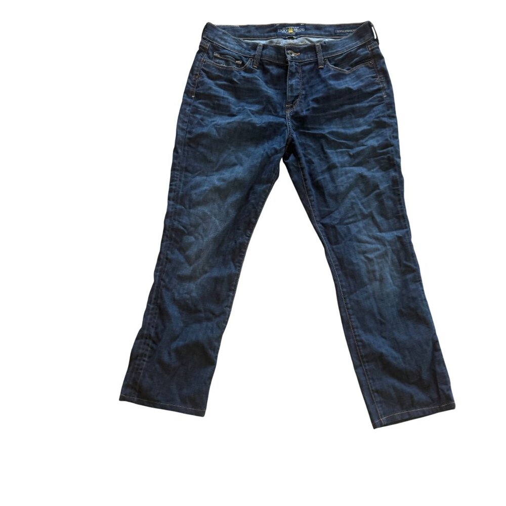 Lucky Brand Womens Sofia Straight Leg Blue Denim Jeans Size 14/32
